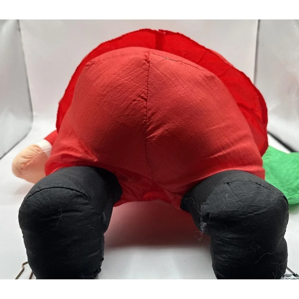 Lot‎ Of 2 Vintage Christmas Holiday Parachute Plush Santa and Elf